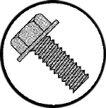 Picture of 1140MW , Indented Hex Washer Unslotted Machine Screws