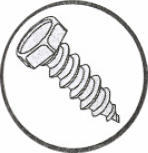 Picture of 1420ABH , Indented Hex Unslotted AB Self Tapping Screws