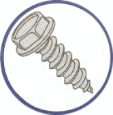 Picture of 1436ABW , Indented Hex Washer Unslotted AB Self Tapping Screws