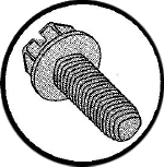 Picture of 3740RSW , Indented Hex Washer Slotted Genuine Taptite® II Thread Rolling Screws