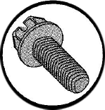 Picture of 1106RSWI , Indented Hex Washer Slotted Trilobular Thread Rolling Screws