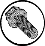 Picture of 1420RWI , Indented Hex Washer Unslotted Trilobular Thread Rolling Screws